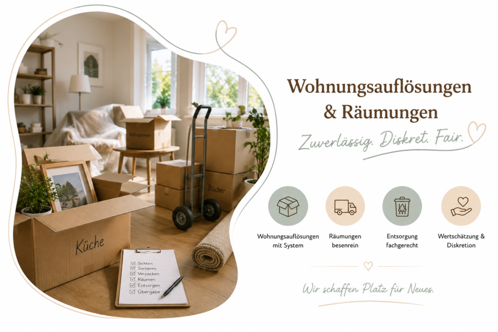 Professionelle Wohnungsauflösung und Räumung einer Immobilie